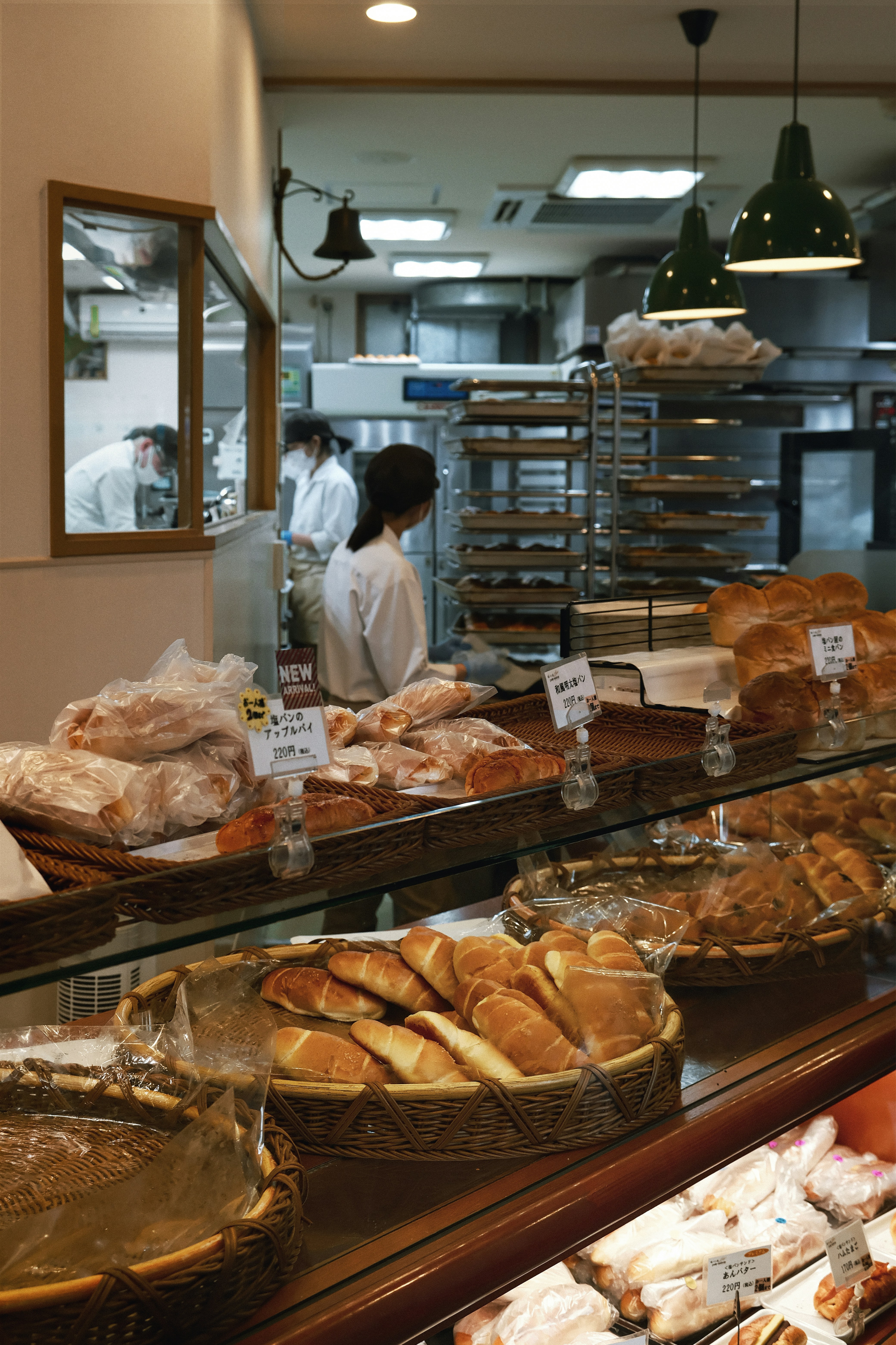 Busy cafe kitchen prep line